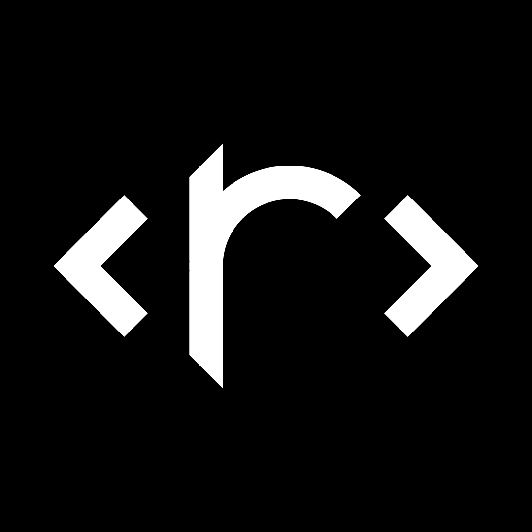 Black and White Logo on Dark Background